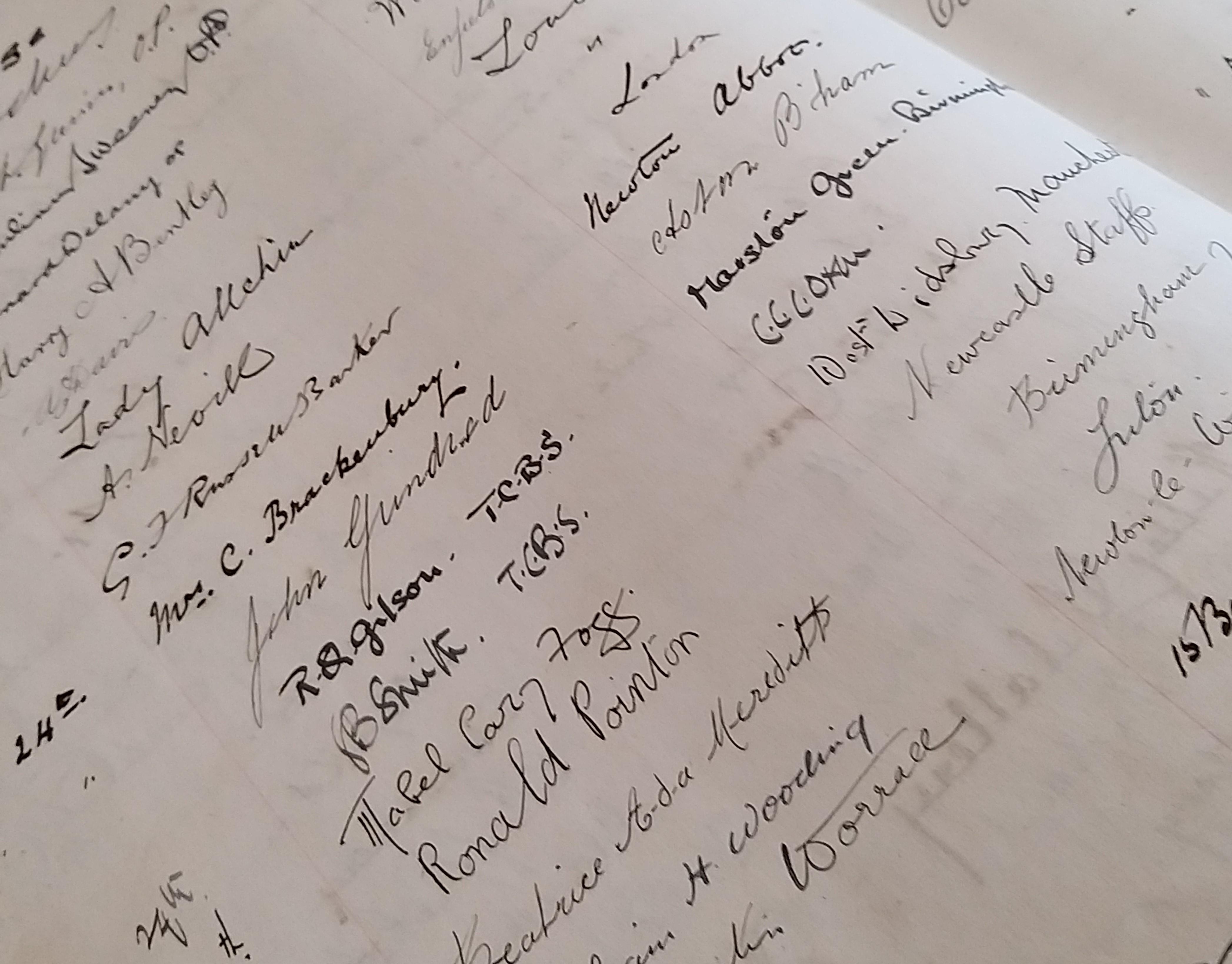 Smith and Gilson visitor book view cropped